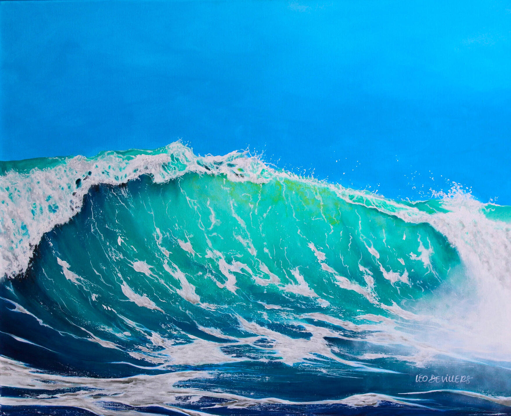 "Ocean Motion", 30" x 24". Acrylic on canvas. $1200