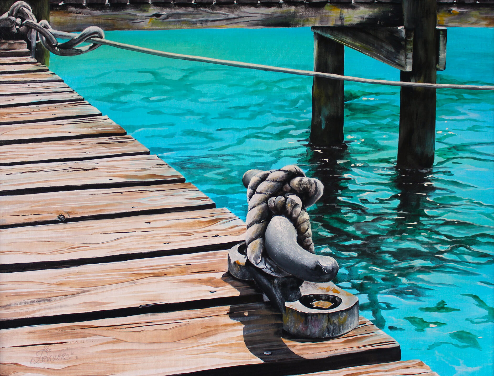 "High Tied", 18" x 24". Acrylic on canvas. $1300