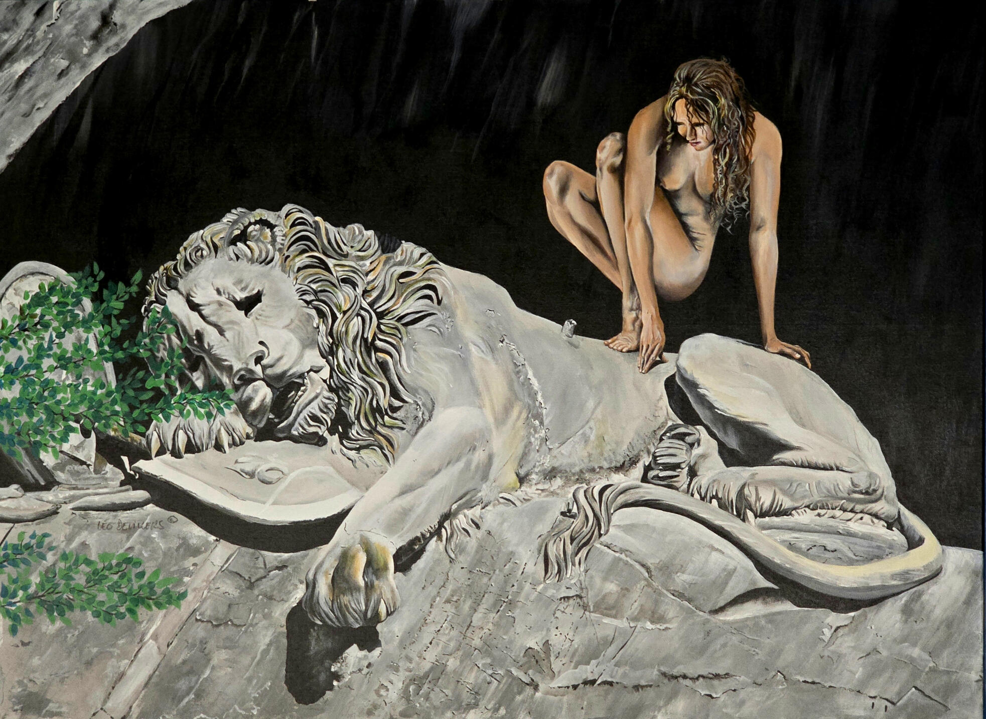 "Empathy", 30" x 40". Acrylic on canvas. $2900