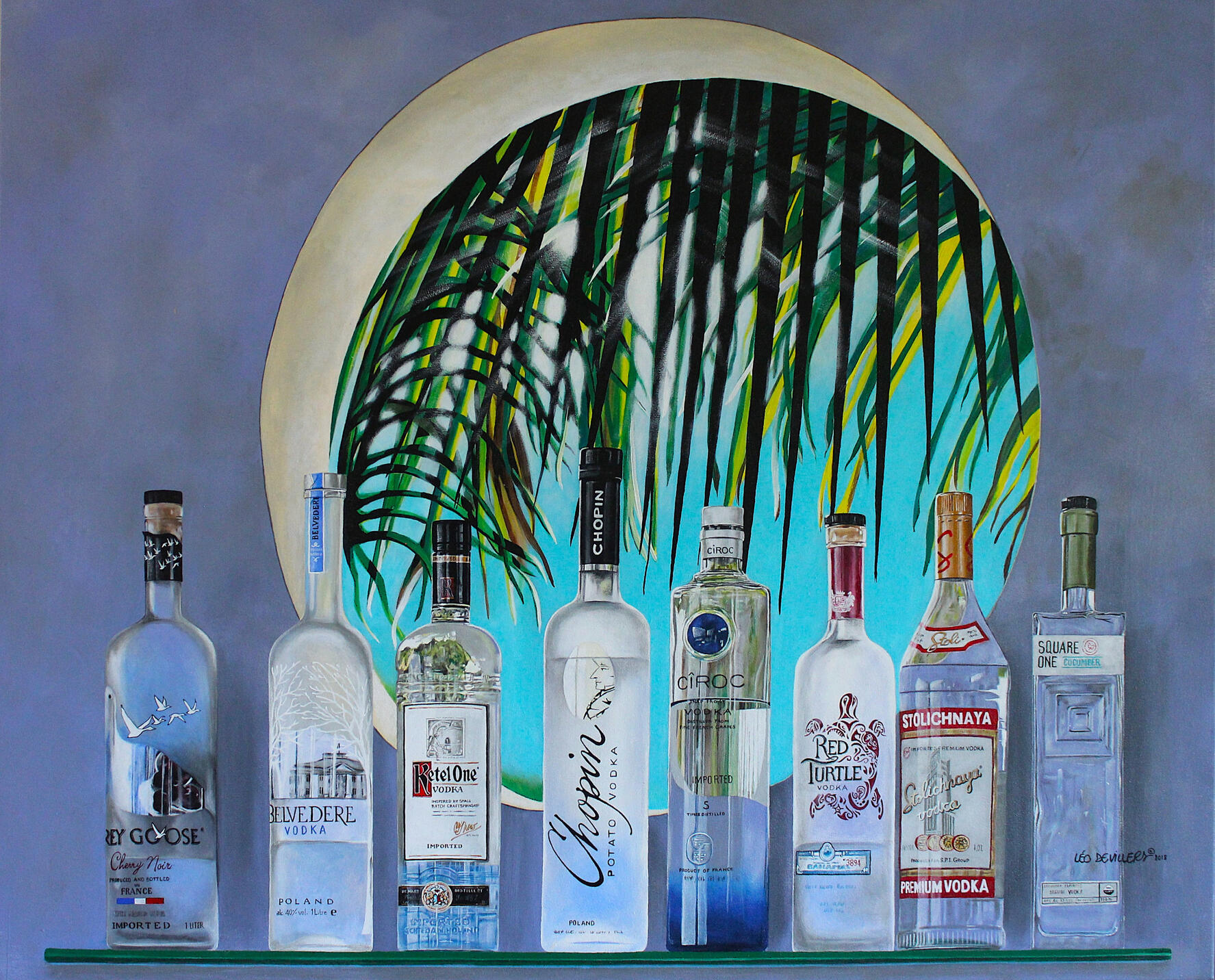 "Happy Hour", 35" x 43". Acrylic on canvas. $3600