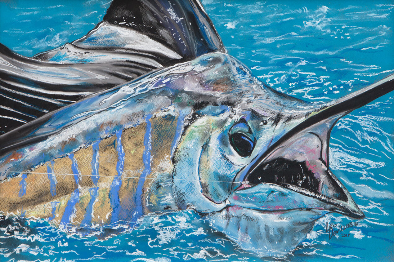"SailFish", 13" x 18". Soft Pastel. $1000